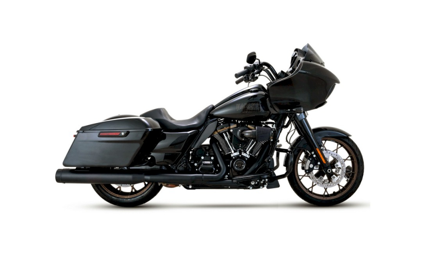 SLIP ON MUFFLER LUCIFER  BLACK / CHROM 4,5 "  FOR FLT TOURER  95-06  EU APPROVED